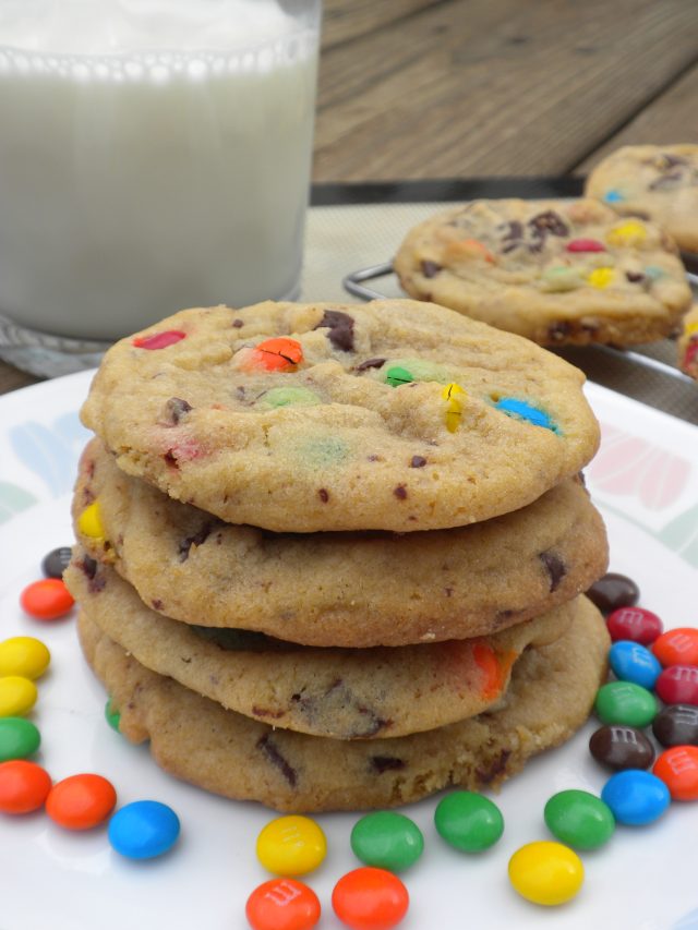 Perfectly Chewy M&M Cookies